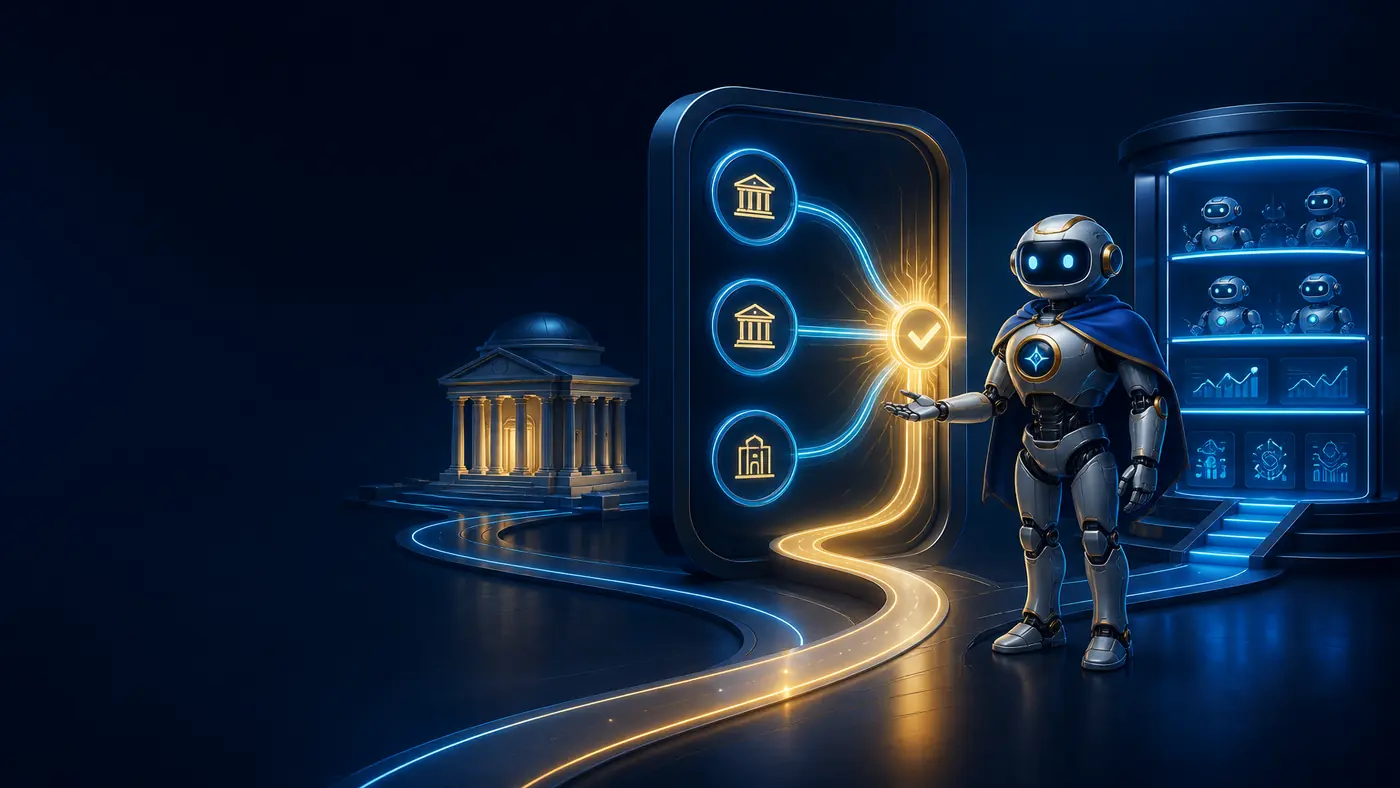 FRF robot guiding users from a partner broker to a verified product library